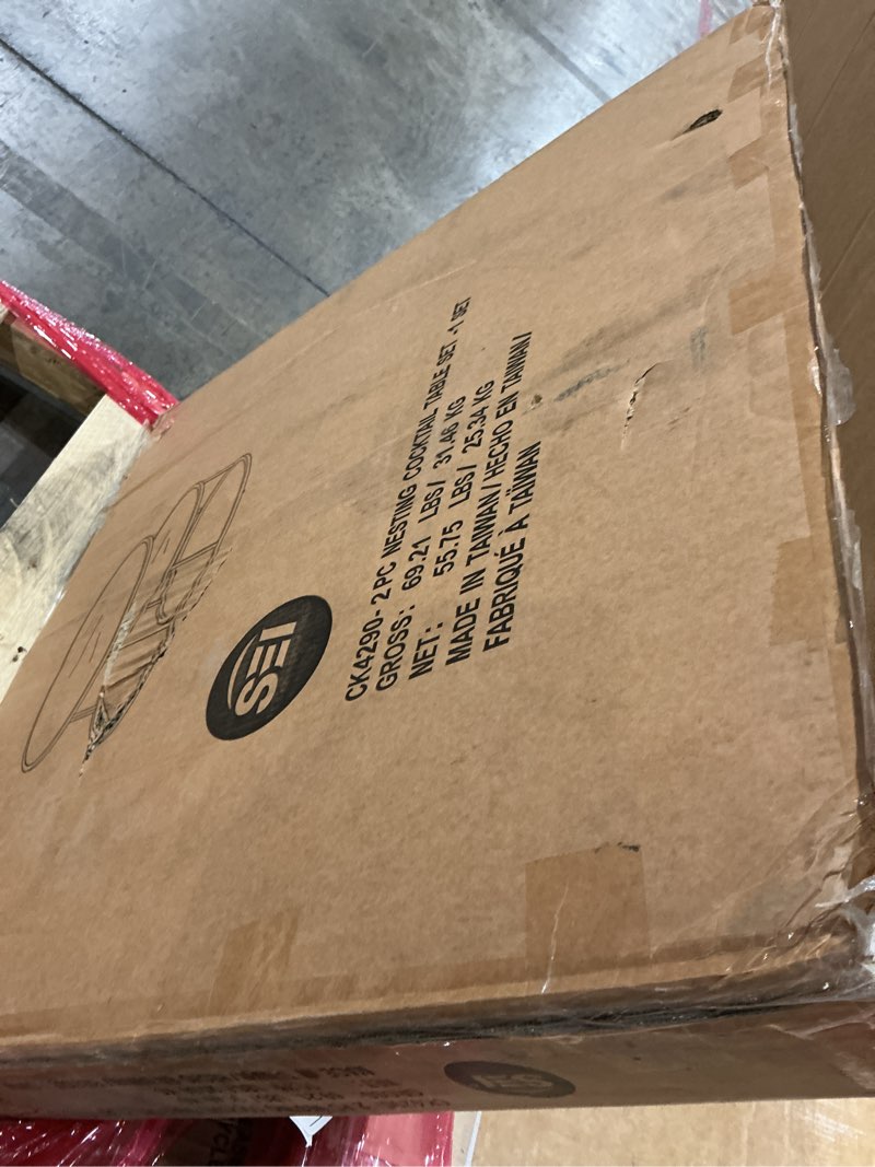 Condition photo showing Good Condition for item similar ))))southern enterprises furniture nesting cocktail tables item