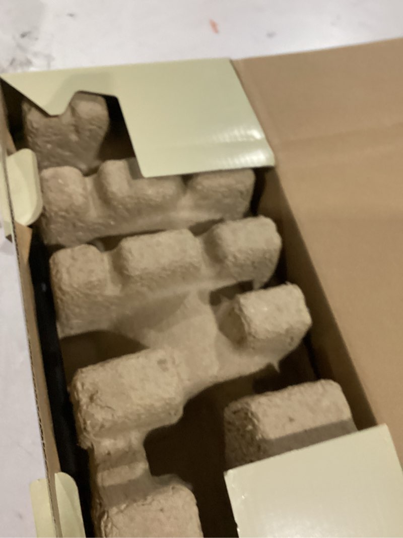 Condition photo showing As Is for allen + roth Odessa 4.75-in W 1 -Light Matte Black Transitional Wall Sconce