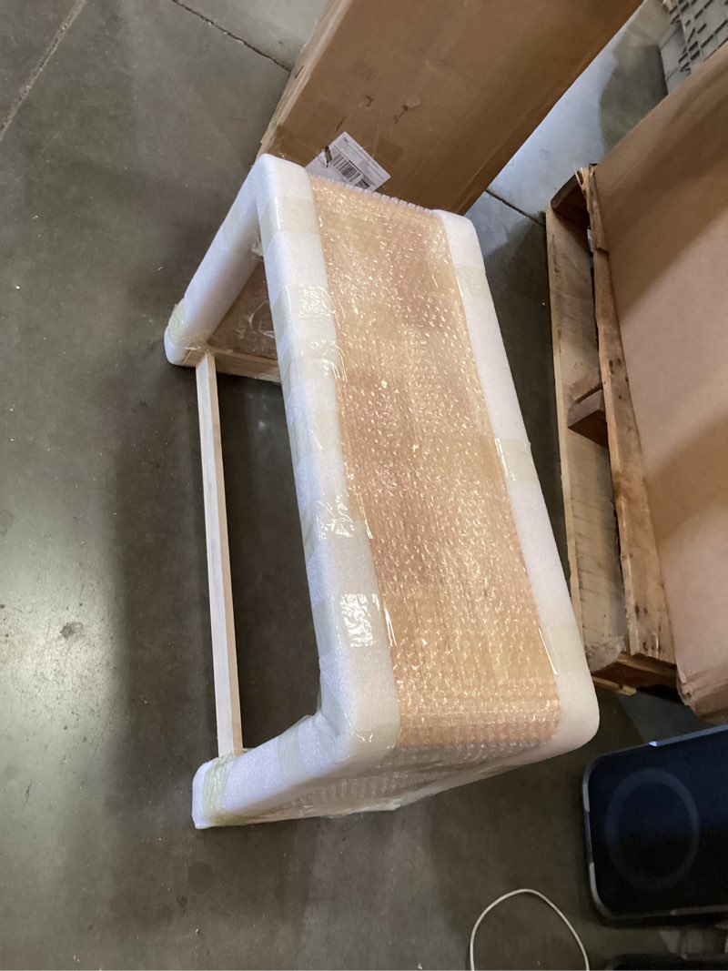 Condition photo showing New/Like New for c shaped end table, solid wood sofa side table for couch, bed, and living room, space-saving small snack table for bedroom, office, or balcony, wooden nightstand for laptop and narrow spaces h 24.4? - wood 1