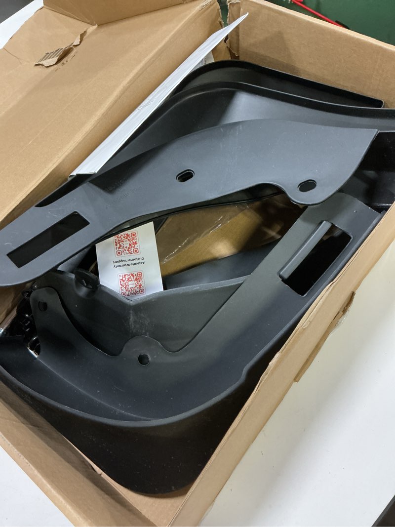 Condition photo showing As Is for REEVAA 2025 Tesla Model Y Accessories - Mud Flaps [Protect Paint, No Drilling Required] All-Weather Mud Guard Body Kits for Model Y 2019-2024, Black (Set of 4) 2019-2024 Model Y