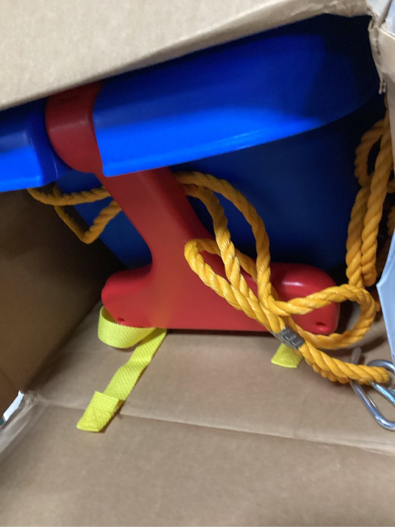 Condition photo showing Good Condition for Little Tikes Snug 'n Secure Blue Swing with Adjustable Straps, 2-in-1 for Baby and Toddlers Ages 9 Months - 4 Years