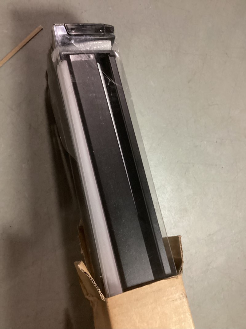 Condition photo showing As Is for persilux cordless blackout roller shades for windows, free-stop with valance, thermal insulated fabric blinds, uv protection for home and bedroom (black, 15" w x 64" h) 15"w x 64"h black