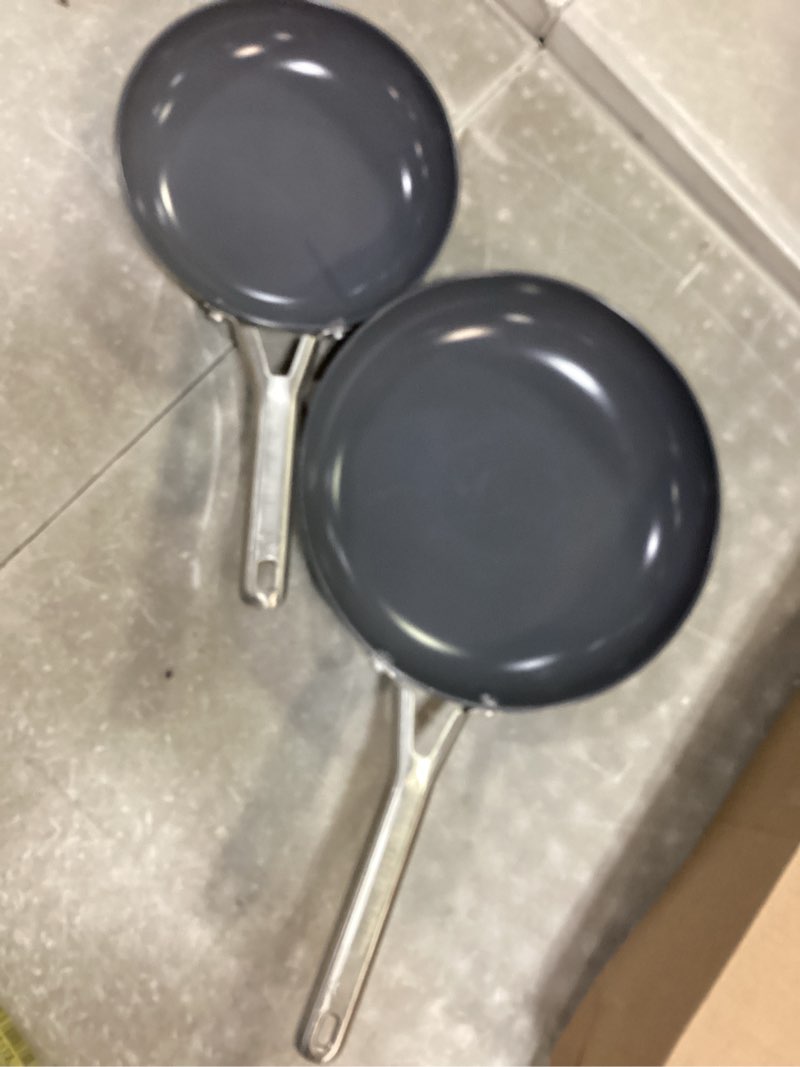 Condition photo showing Good Condition for Calphalon® Ceramic Nonstick 8" Frying Pan Set, Silver Ash
