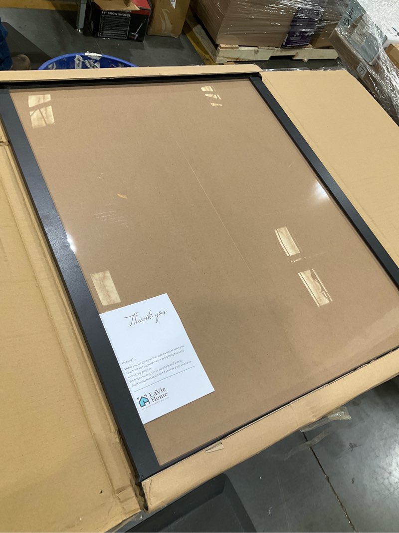 Condition photo showing Good Condition for LaVie Home 24x30 Picture Frame Black, Puzzles Frame for Wall Decoration, Classic Black Minimalist Style Suitable for Decorating Houses, Offices, Hotels, Puzzles Posters Photos or Artwork?1 Pack? 24x30 Black