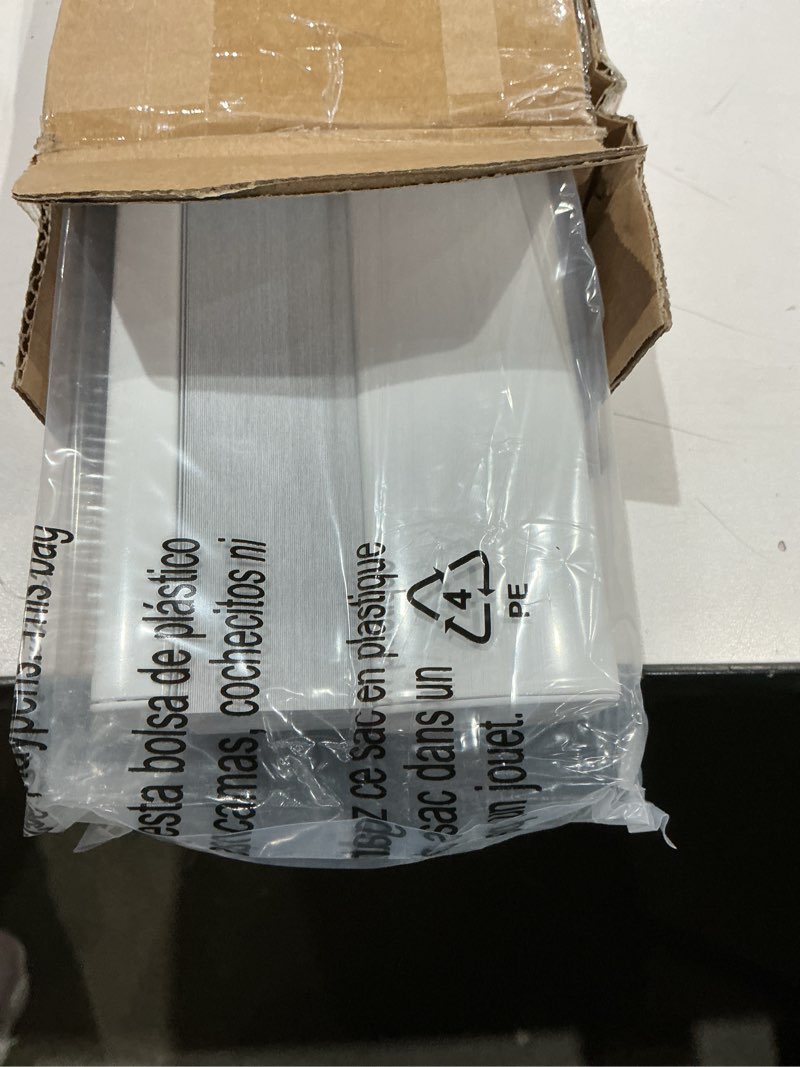 Condition photo showing As Is for unishades blackout cordless cellular shades, honeycomb blinds for indoor windows, for window size 25" w × 48" h white blackout white 25" w × 48" h