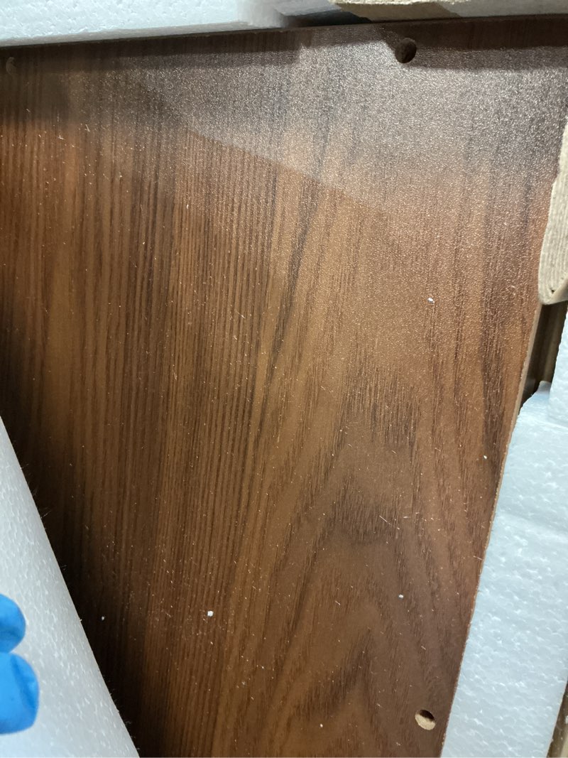 Condition photo showing Good Condition for spaceaid washer dryer countertop, laundry wood shelf topper with edge, 54" width x 27.5" depth cover guard organizer for washer and dryer laundry hamper counter storage organization (brown wood) large brown wood