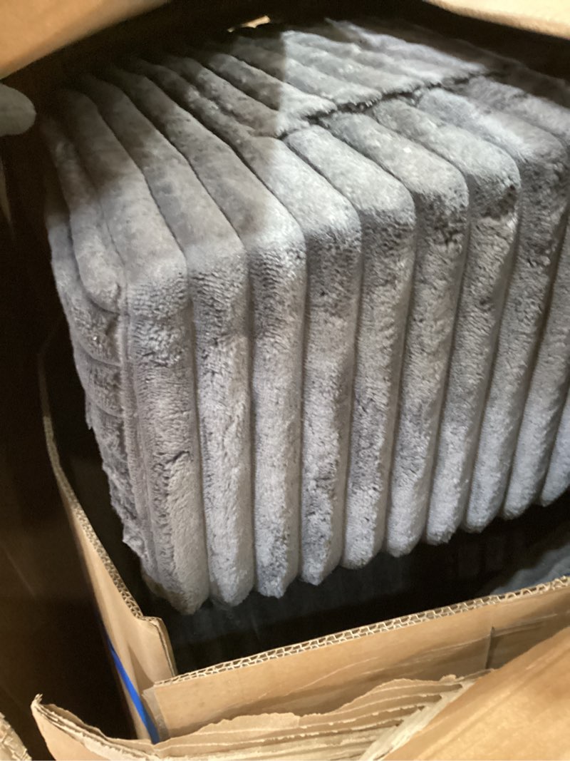 Condition photo showing Good Condition for boneless couch,boneless loveseat sleeper sofa bed – 3-in-1 convertible couch bed with side pockets & handle,pull out corduroy futon for small space,living room & bedroom,2 pillows included,no assembly 2 seater sofa a-grey