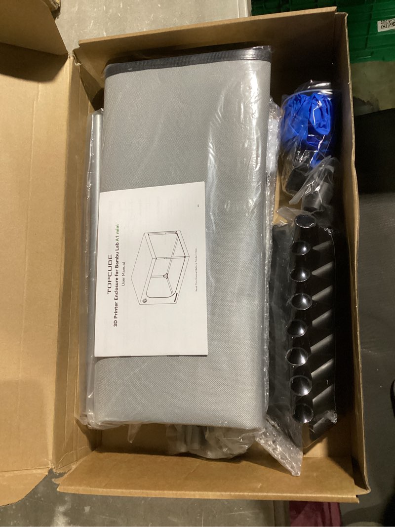 Condition photo showing Good Condition for 3d printer enclosure for bambu lab a1 mini combo, stainless steel frame enclosure with led light, fireproof dustproof noise reduction constant temperature 3d printer cover, 735x495x495mm for a1 mini combo