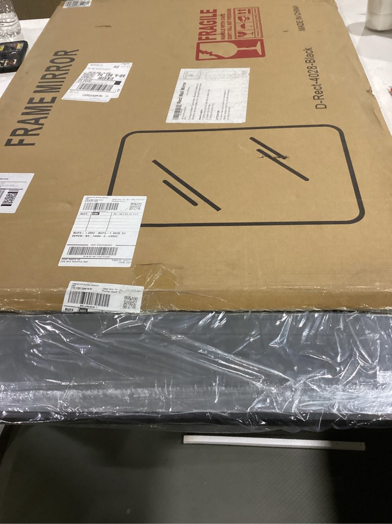 Delma Bathroom Mirror, Black Framed Bathroom Mirror for Over Sink, High-Definition Vanity Mirror, Ve