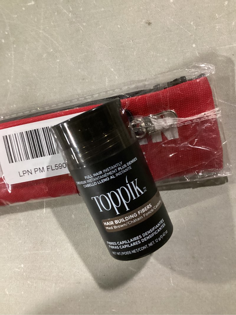 Condition photo showing As Is for Toppik Hair Building Fibers, Fill In Fine or Thinning Hair Instantly Thicker, Fuller Looking Hair 9 Shades,4 size options Medium Brown Medium 12g