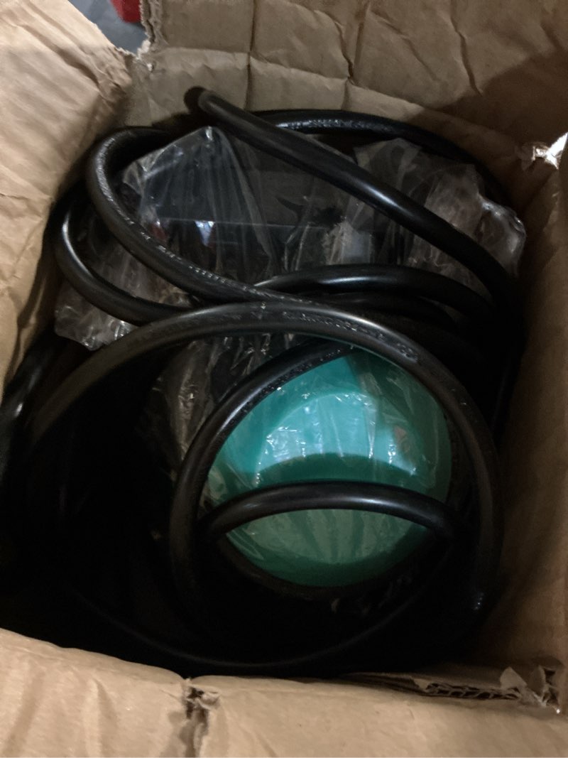 Condition photo showing Good Condition for sump pump 2000gph, prostormer 1/2 hp submersible water pump with automatic float switch, portable utility pump for pool, garden, pond, basement, flood drainage green