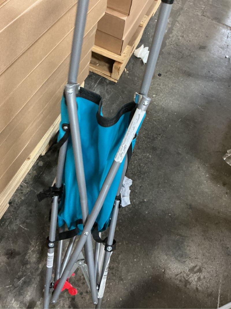 Condition photo showing As Is for cosco kids comfort height umbrella stroller, freshwater turquoise, toddler, unisex