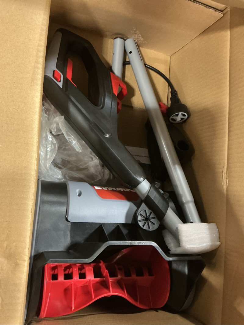 Condition photo showing Good Condition for EWORK Corded Snow Shovel 11-Inch 1200W 10A Powerful Electric Snow Shovels, 6-Inch Clearing Depth, 23-Foot Max Throw Distance, Power Snow Blower for Driveway, Steps, Sidewalk, Porch