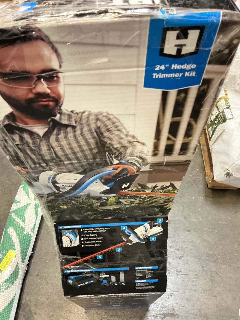 Condition photo showing Good Condition for hart 40-volt 24-inch cordless hedge trimmer kit, (1) 2.5ah lithium-ion battery