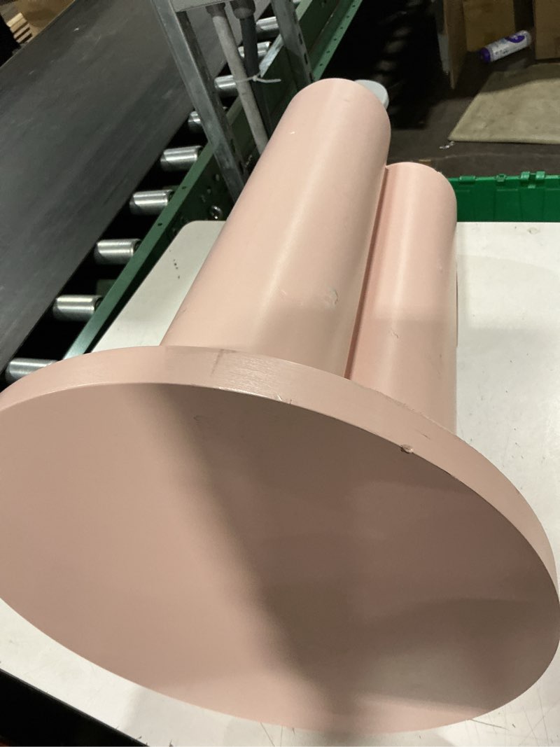Condition photo showing As Is for chunky leg matte side table pink - distributed by vendor