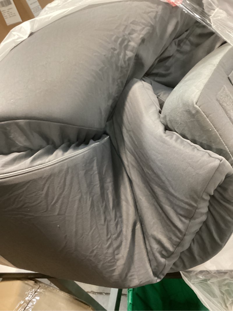 Condition photo showing Good Condition for ENITYA Toddler Travel Bed – Portable Foldable Soft Foam Floor Bed for Kids 1–4yr, No Assembly, Washable Cover, Built-in Safety Rails, Compact for Travel & Home Use, Light Grey Light Grey 55*25*7in