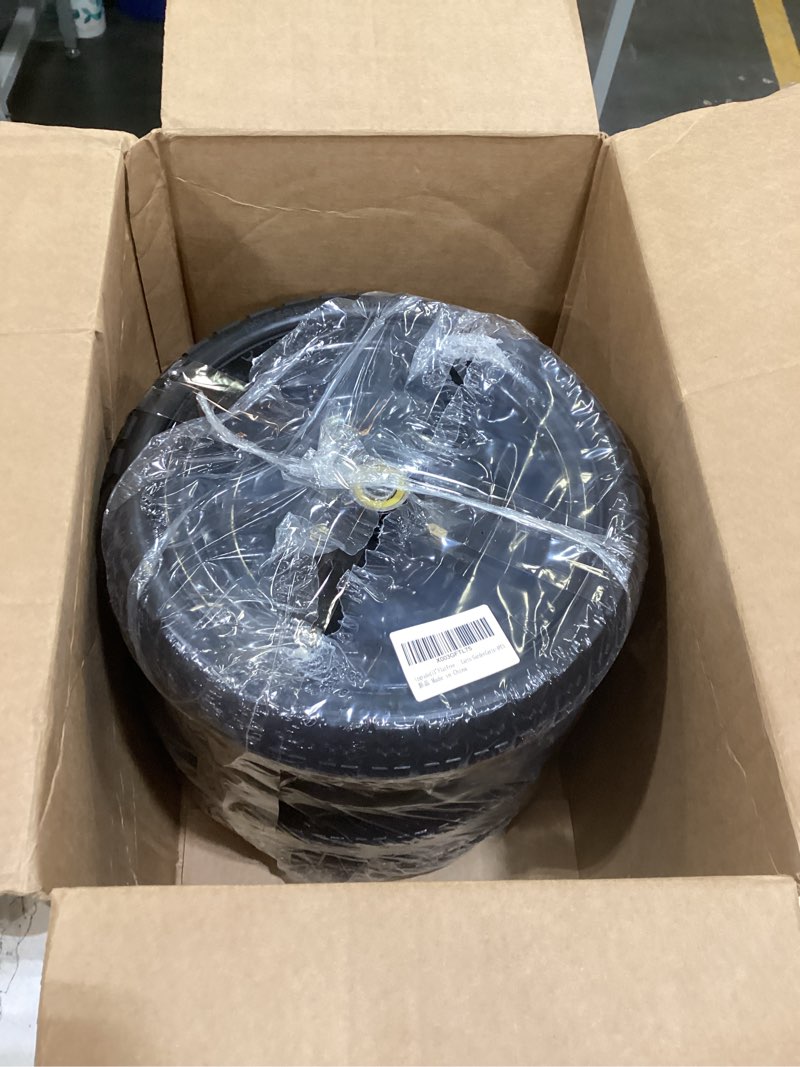 Condition photo showing Good Condition for 13" flat free wheels replacement for gor garden cart tires, 4.00-6 solid tires with 5/8"bearings, 13" no flat wheels for gor garden carts/hand trucks/garden carts 4 black