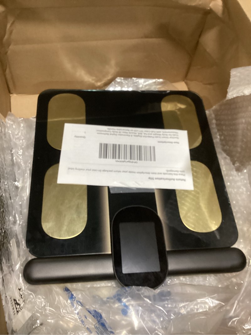 Condition photo showing As Is for RunStar Smart Scale FSA&HSA Eligible, 8 Electrodes Digital Bathroom Scale for Body Weight and Fat, BMI, Muscle Mass 28 Body Composition Measurement, with Full-Color TFT LCD on Retractable Handle black