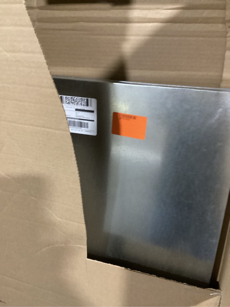 Condition photo showing As Is for pinnacle systems 41" x 27.38" metal replacement dog crate pan chew proof crack proof pet kennel tray central dog training crate pan pet supplies, galvanized, 1" h galvanized 41" x 27.38"