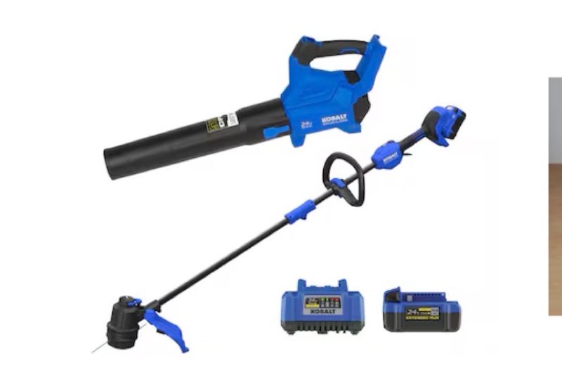 Kobalt Quiet Tech 24-volt Cordless Battery String Trimmer and Leaf Blower and Combo Kit 4 Ah (Battery Included) (Charger Included) Item #7217309 | Model