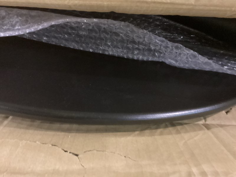 Round black coffee table