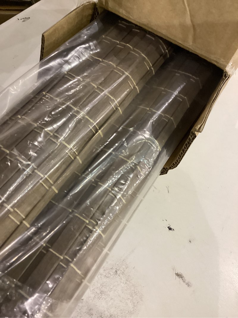 Condition photo showing Good Condition for Cordless Bamboo Roman Shades for Windows, Blinds Size (31.5" W ×64" H) Colour (BDP-Driftwood) Bdp-driftwood 31.5" W ×64" H