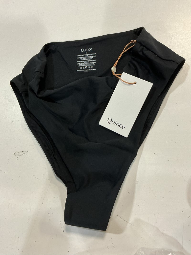 Condition photo showing Good Condition for italian high-rise high-leg bikini bottom, xs, black
