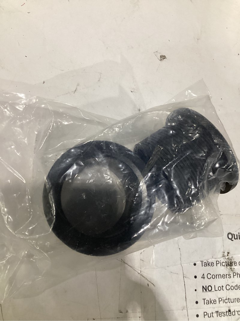 Condition photo showing Good Condition for 2pcs shower drain flange thread adapter 2 inch threaded pipe for square adjustable ring rubber coupler black