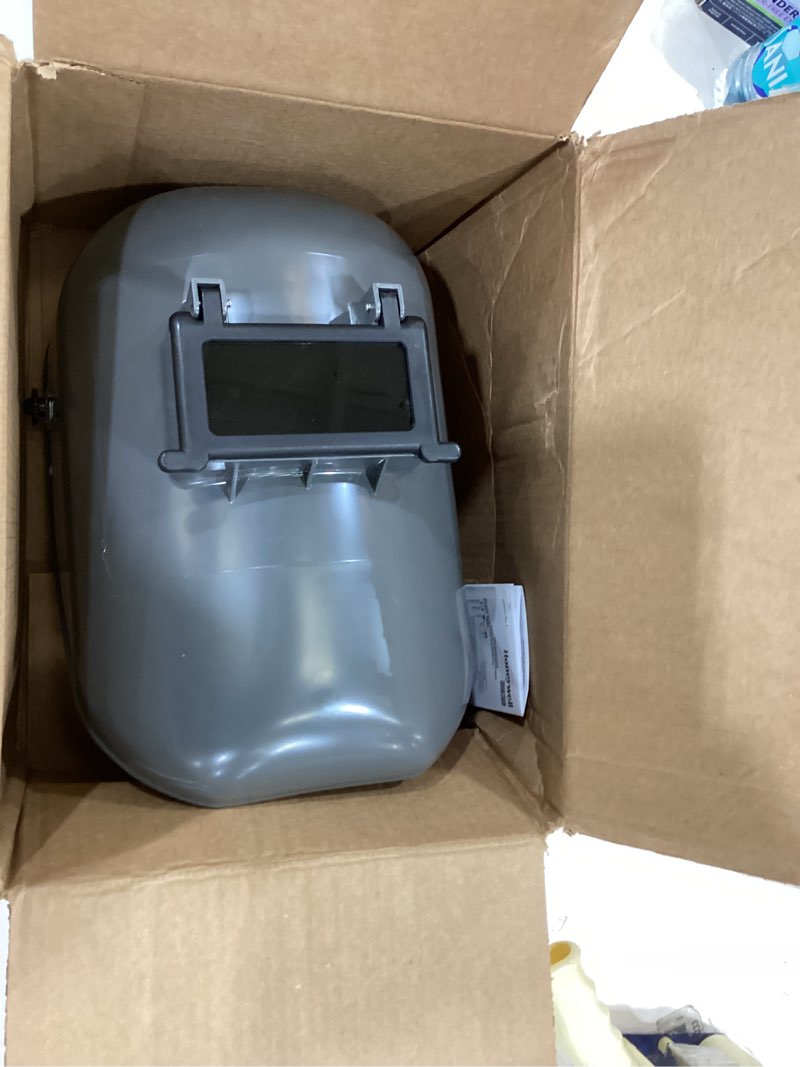 Condition photo showing New/Like New for Fibre-Metal by Honeywell Tigerhood Classic Thermoplastic Welding Helmet with Speedy Loop Hard Hat Mount, Gray (5906GY) Medium