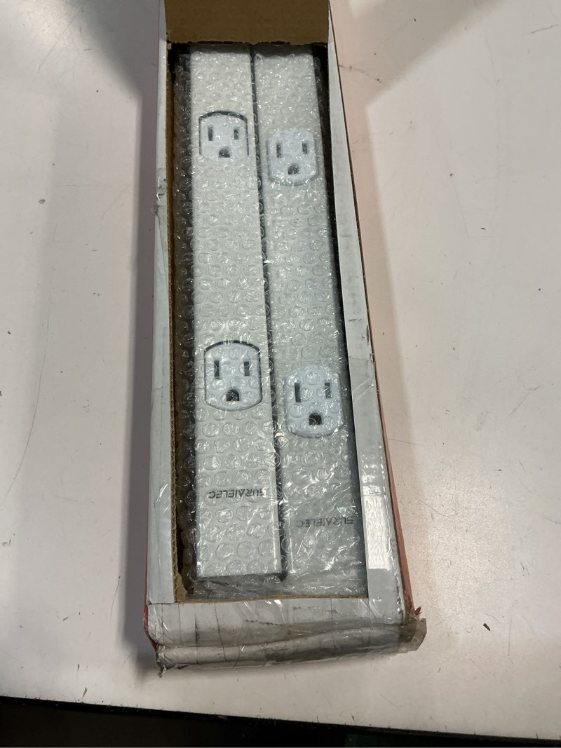 Condition photo showing Good Condition for suraielec 2 pack under cabinet power strip hardwire, 39.4-in, 6 tamper resistant outlets with usb-a & usb-c, seamless under cabinet outlet, power strip for kitchen, workshop, etl listed, white 2 pack white
