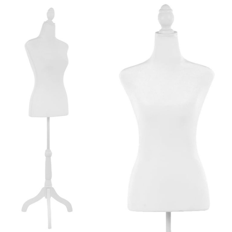 FDW Female Mannequin Body Dress Form Sewing Mannequin Torso Manikin with Tripod Base Stand Adjustabl