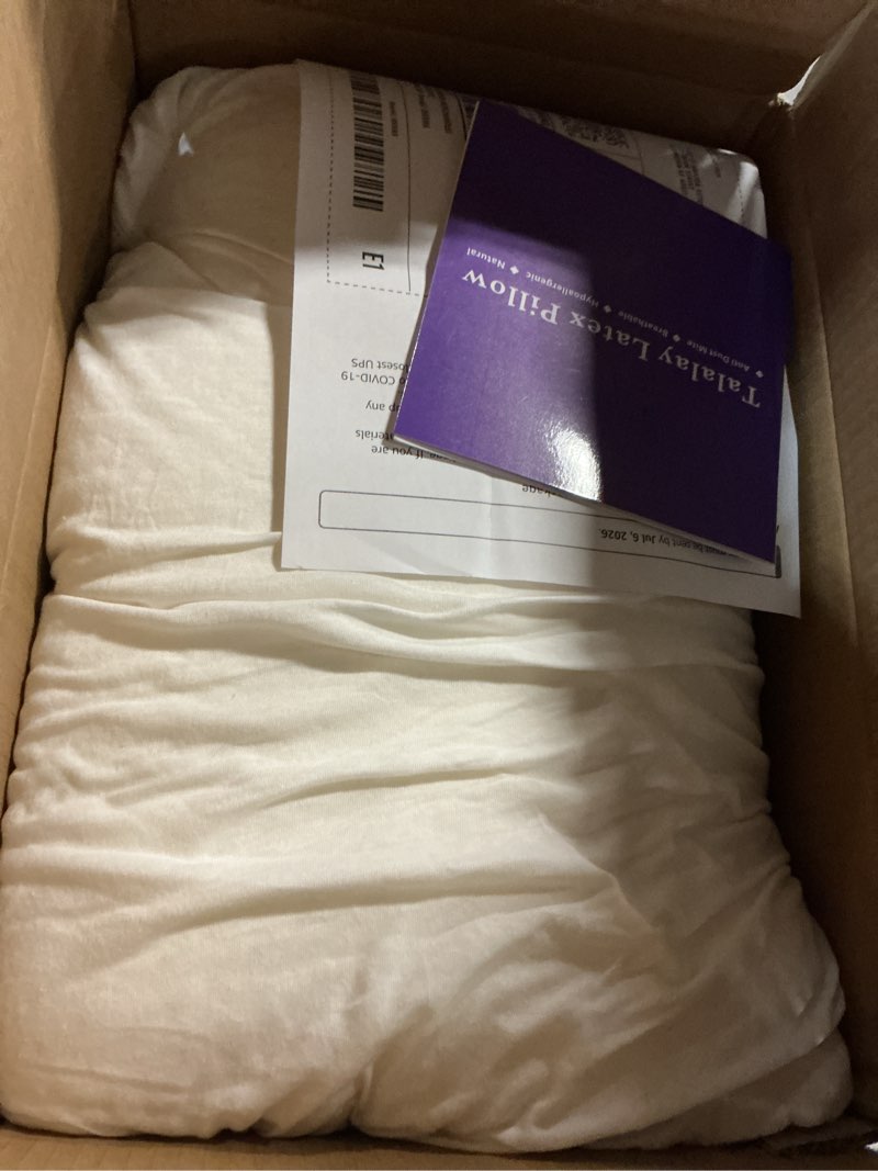 Condition photo showing Good Condition for 100% natural talalay latex pillow, luxury queen size medium support sleeping bed pillow for side, back, and stomach sleepers, extra soft latex foam pillow, removable breathable cotton cover queen - medium