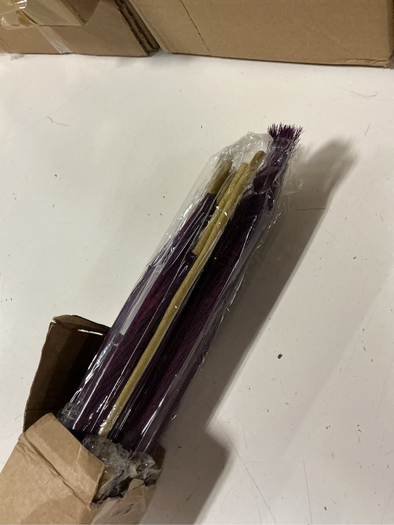 Condition photo showing Good Condition for 9 pcs 45" tall pampas grass purple decor, long stem artificial flower floor vase large faux floral pompas fake plants dried bouquet arrangement vase filler for boho home wedding decoration 9 pcs 45" purple style