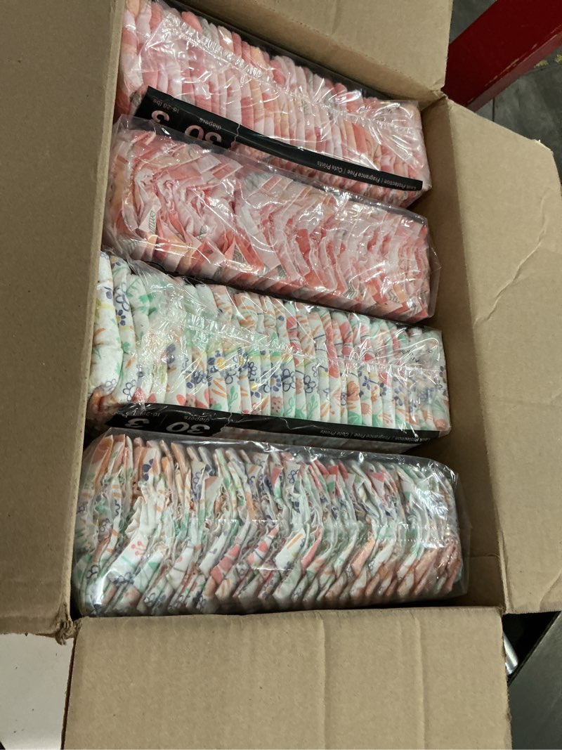 Condition photo showing Good Condition for the honest company comfort dry disposable diapers for sensitive skin, hypoallergenic, space travel + it's a pawty, super club box size 3, (16–28 lbs), 120 count size 3 (120 count) space travel + it's a pawty