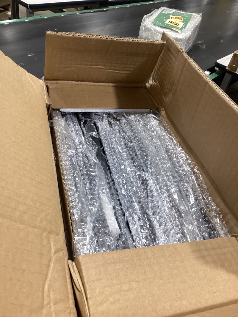 Condition photo showing Good Condition for gallery perfect 12x12 picture frames, 9 piece set with real glass cover for 8x8 photos with mat, picture frames collage wall decor for gallery wall, home decor, black
