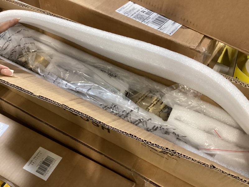 Condition photo showing Good Condition for battery operated modern wall sconces, dimmable wireless wall light set of two with remote control, 3 color temperatures, rechargeable led wall sconce for bedroom, living room, hallway, 23.6 inch brass brass 23.6 inch