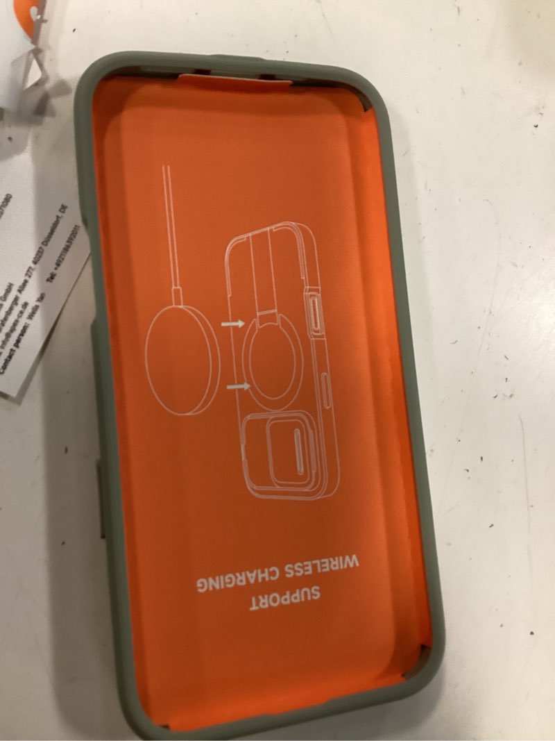 Condition photo showing New/Like New for suritch for iphone 16 plus case with magnetic camera slide cover and adjustable kickstand, compatible with magsafe, shockproof bumper case slim protective cover for iphone 16 plus 6.7 inch, green iphone 16 plus-6.7" green
