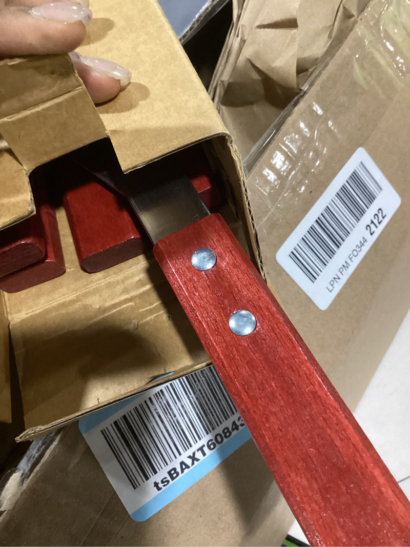 Condition photo showing Good Condition for Idong 10 PCS Kabob Skewers 23.6" Flat Stainless Steel BBQ Skewers for Grilling Meat with Wood Handle and Tip Guards, Heavy Duty Reusable for Koobideh Persian Brazilian Shish Kebab large Red 10