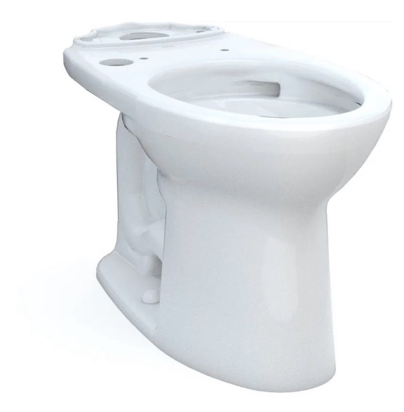 TOTO Drake Elongated Universal Toilet Bowl Only with CeFiONtect, WASHLET+ Ready - Less Seat