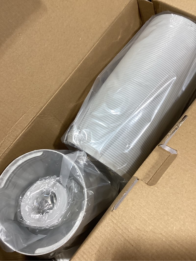 Condition photo showing As Is for portable air conditioner window vent kit, adjustable window seal with 5.1 inch diameter, 51 inch length exhaust hose for a/c unit universal for sliding horizontal or vertical window