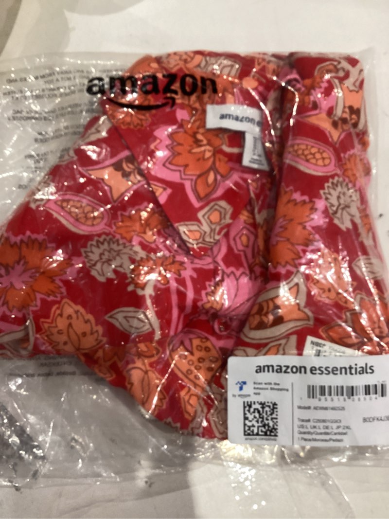 amazon essentials women's relaxed-fit fluid twill button-down shirt (short sold separately), bright 