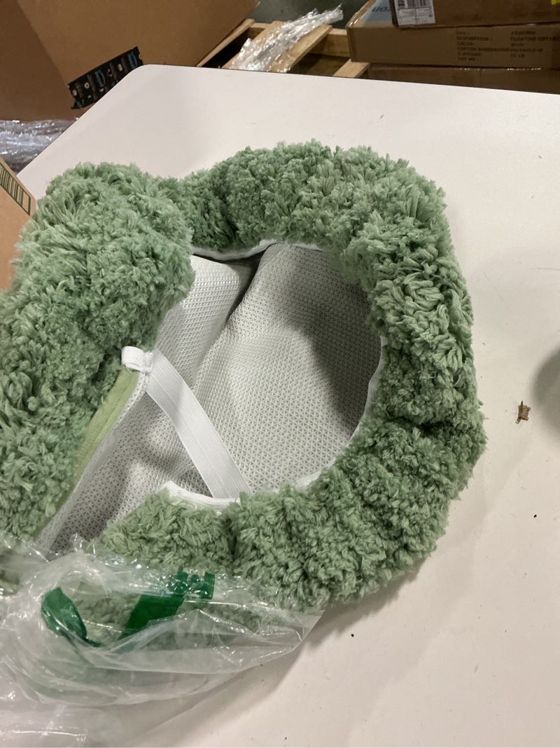 Condition photo showing As Is for Luxury Soft Microfiber Toilet Lid Cover Machine Washable Solid Toilet Seat Cover 17.5" x 15" Adjustable Rubber Backing Fits Most 16-17.5" L x 14-16" W Round Oblong and Elongated Toilet Seat Green 17"Lids