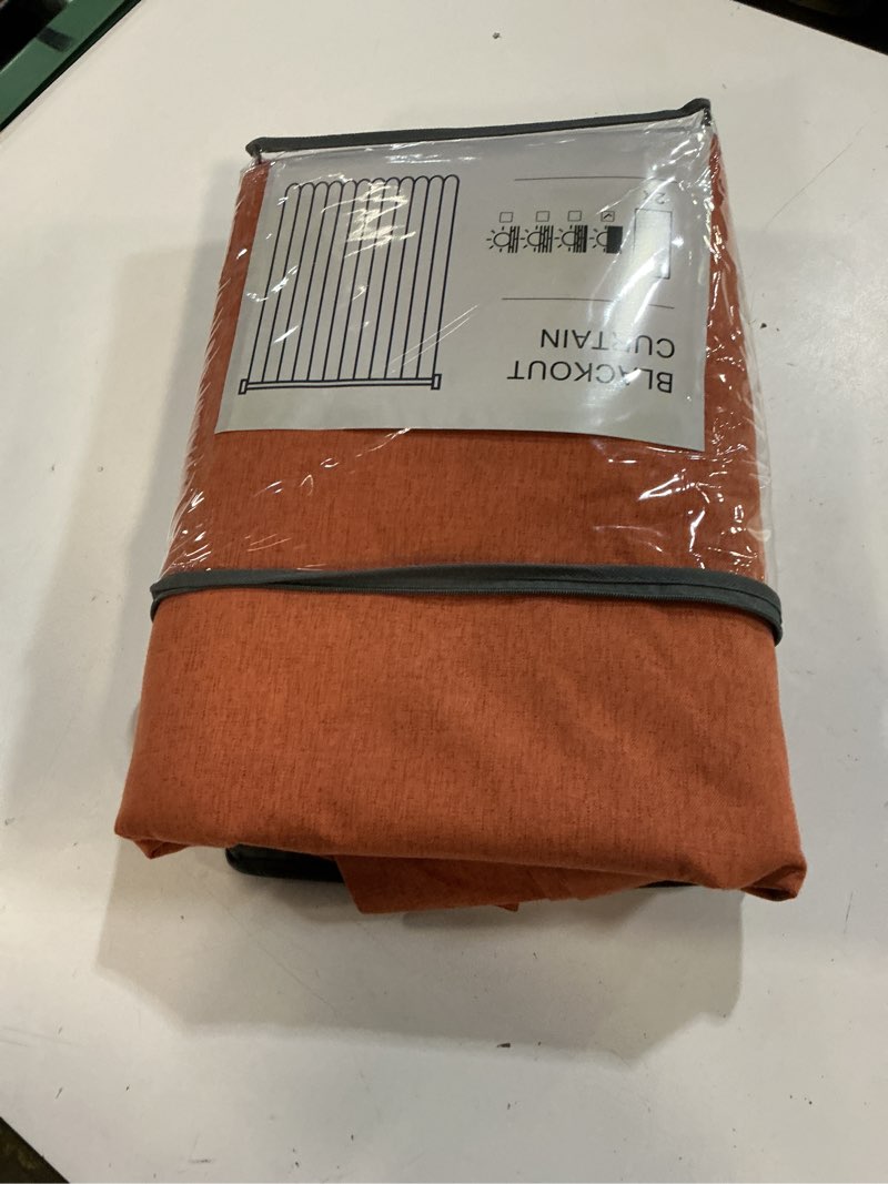 Condition photo showing New/Like New for uhitech 108 inch long blackout curtains living room darkening terracotta black out curtain for bedroom window back tab rod pocket outdoor waterproof farmhouse light blocking drapes patio 50"w x 108"l (pack of 2) #04 terracotta