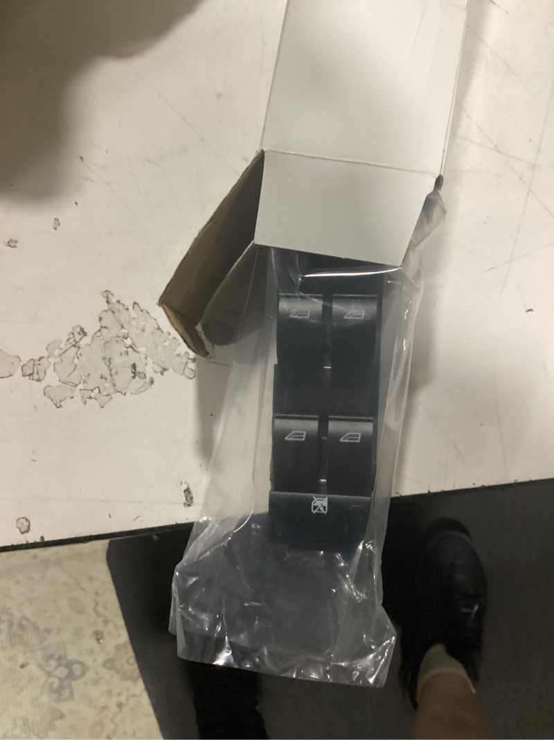 Condition photo showing As Is for driver side power window switch for 2013-2019 ford escape, 2012-2018 ford focus, 2014-2018 transit connect front master window switch control bm5z14529h cv6z14529d dws1511 1s15624 sw7872 901220