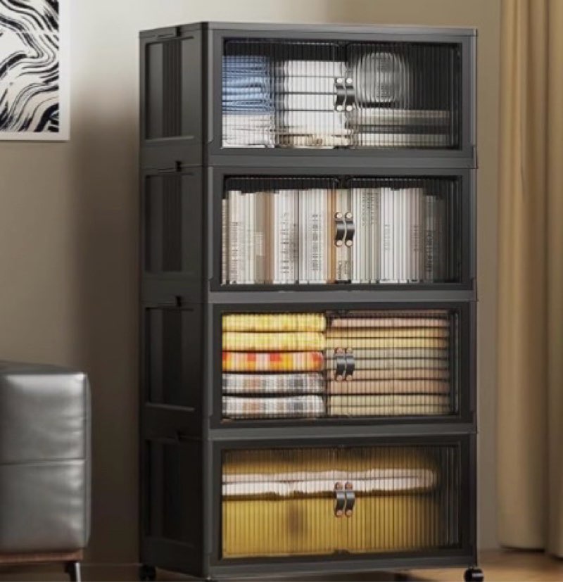 sailun 127gal/508qt extra large stackable storage bins folding collapsible storage bins with a lid, 