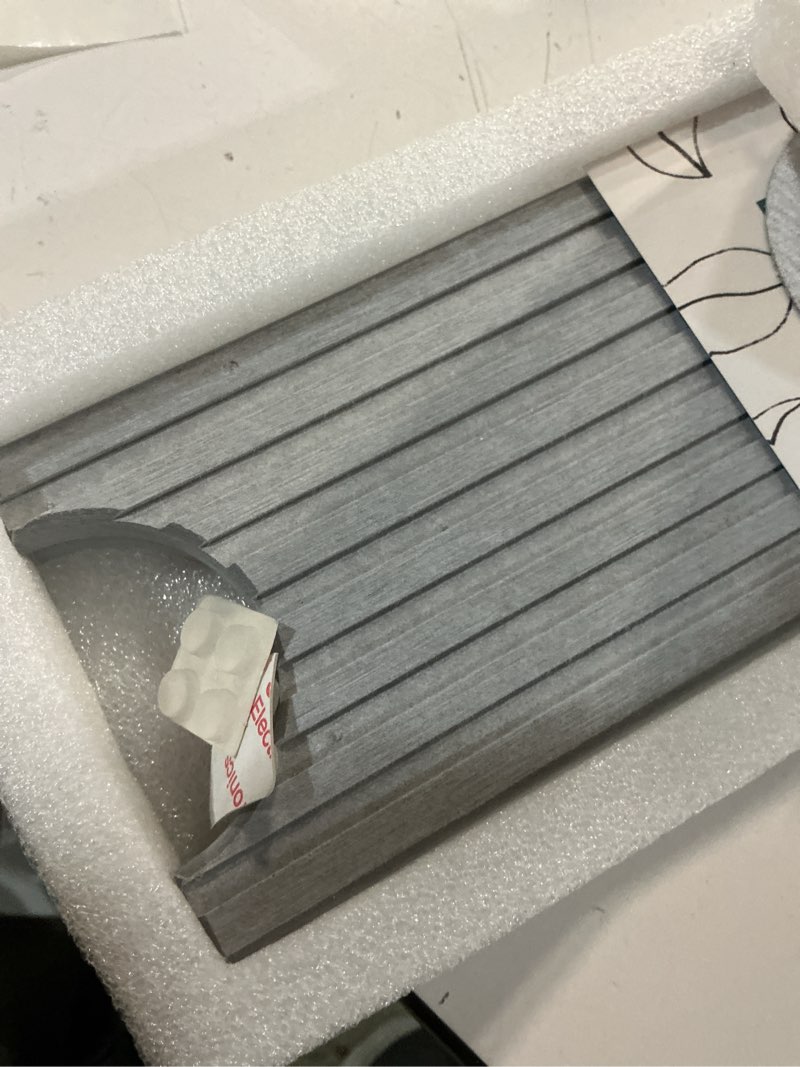 Condition photo showing New/Like New for Kitchen Faucet Absorbent Mat - Diatomaceous Earth Splash Guard for Sink Faucet, Aesthetic Water Absorbing Stone Tray in The Modern Home [Grey, 23.6" x 3.9"] Gray 23.6" x 3.9"