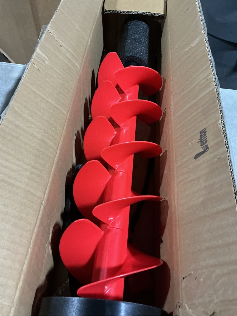 Condition photo showing Good Condition for YLHHWVY 8in Diameter Ice Auger with Design and Sharply for Deep Waters Lightweight Nylon Construction Creates Holes Easily on Hard Ice with Sturdy Guard