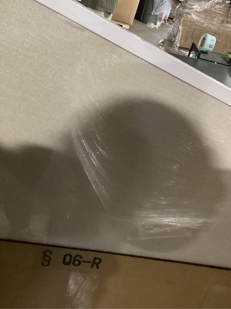 Condition photo showing Good Condition for OWLKELA 24'' x 36'' Linen Bulletin Board, White Framed Corkboard, White Oak Frame Linen Cork Board, Vision Board and Decorative Hanging Pin Board 36" x 24"