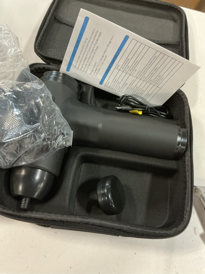 Condition photo showing Good Condition for AERLANG Massage Gun with Heat Deep Tissue Back Massager Neck Massager for Pain Relief,Muscle Percussion Massage Gun, Birthday Gifts for Men Women Dad him Handheld Message Gun with 7Heads&Silent Black