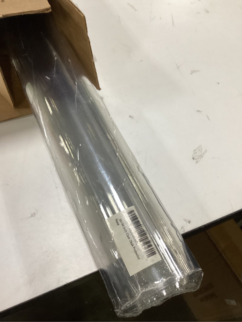 Condition photo showing New/Like New for Deep Dream 1.5mm Clear Desk Cover Protector, 36×84 Inch Clear Table Protector, Rectangular Vinyl Desk Pad, PVC Plastic Table Cover for Office, Dresser, Night Stand, Computer & Writing Desk Tabletop Clear 1.5mm 36 x 84 Inch